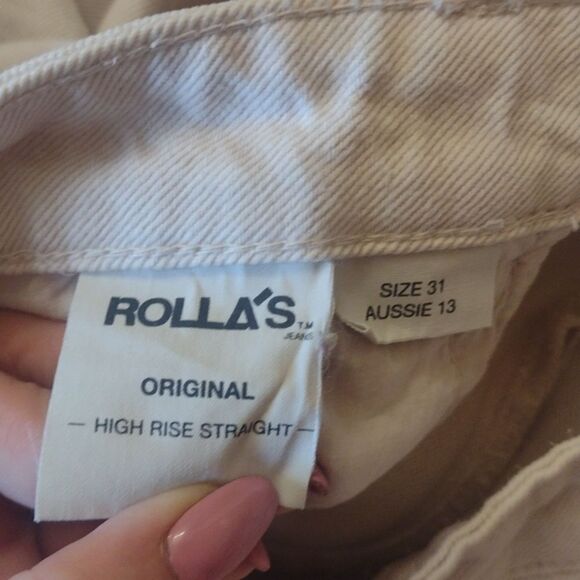 Rolla's High Rise Straight Jeans in Vintage White size 31 - Picture 10 of 12